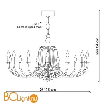 Люстра Patrizia Garganti Moulin Rouge PG334 - Схема